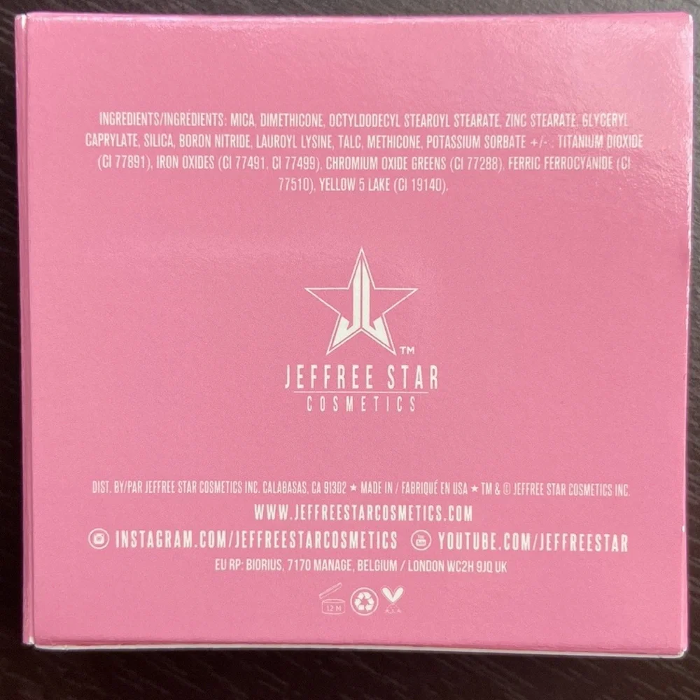 NEW! JEFFREE STAR Pressed Pigment Eye Shadow Single TAX FREE Metallic Green-Gold